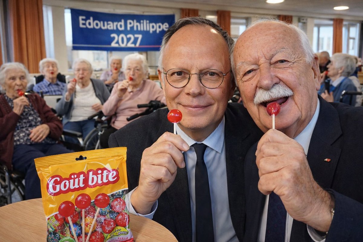 Notre futur président nous a rendu visite à la permanence #Renaissance pour nous faire goûter les nouvelles sucettes.

#Philippe2027