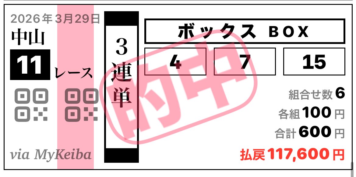 tanomai_69's tweet photo. 賭けた、来た、勝った https://t.co/l3jyBtd5XA