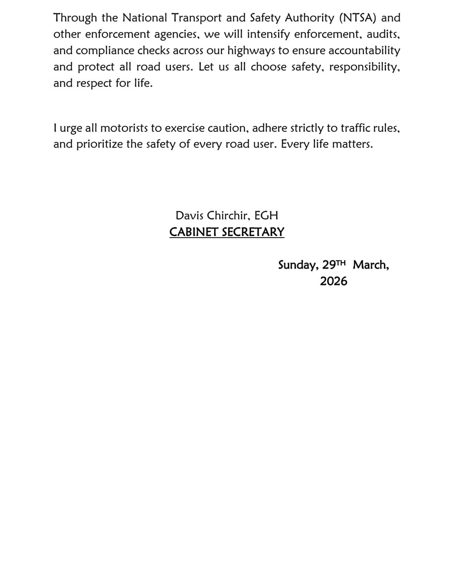 Davis Chirchir, EGH tweet media