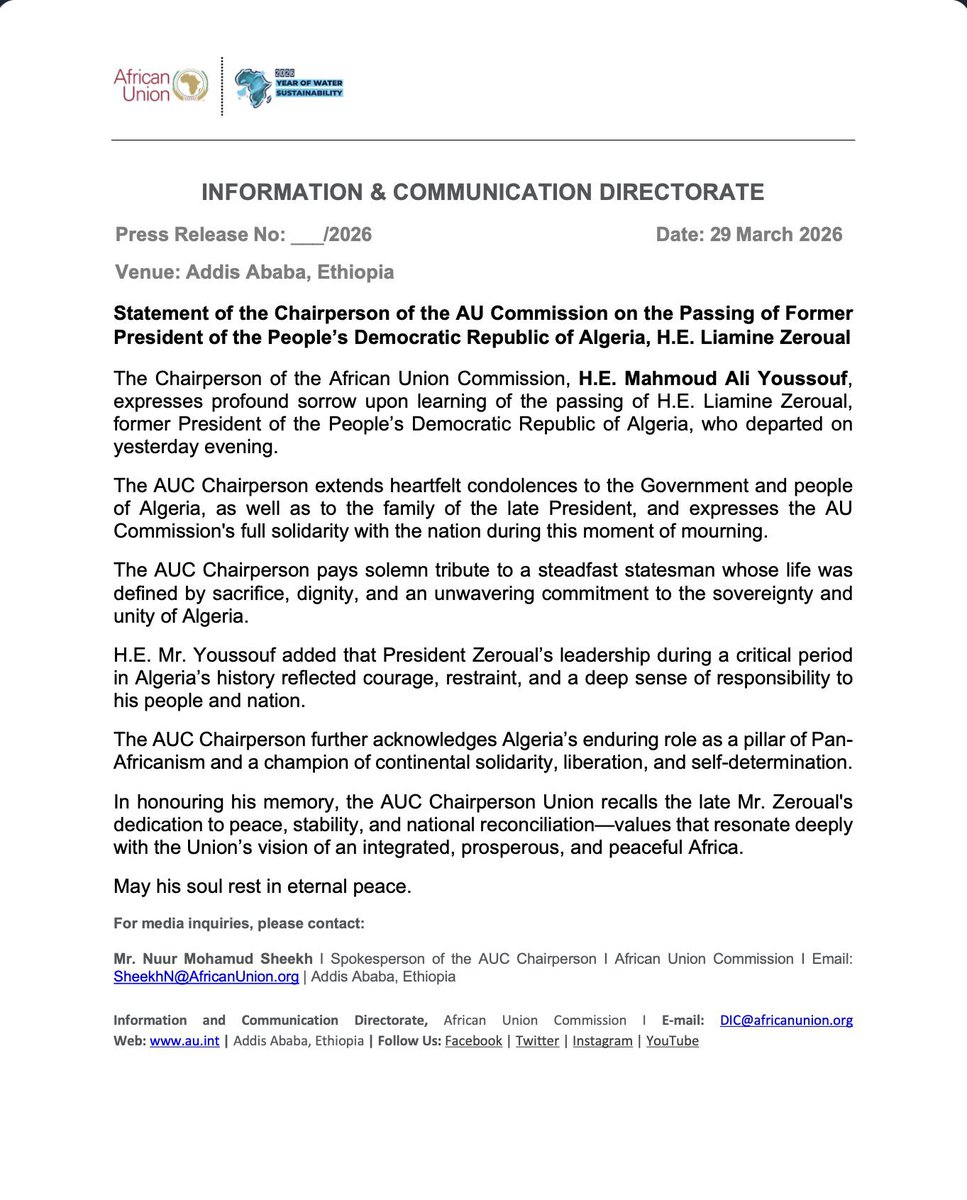 Algeria in Addis-Ababa/PM to African Union & UNECA tweet media