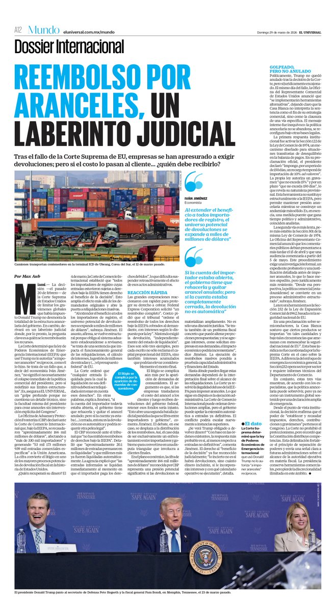 El_Universal_Mx's tweet photo. ¡Buenos días, lectores!  Iniciamos la jornada informativa  con la portada de EL UNIVERSAL y  sus secciones este 29 de marzo https://t.co/Z1NMhjm7Ng https://t.co/MPUuFRqBGj