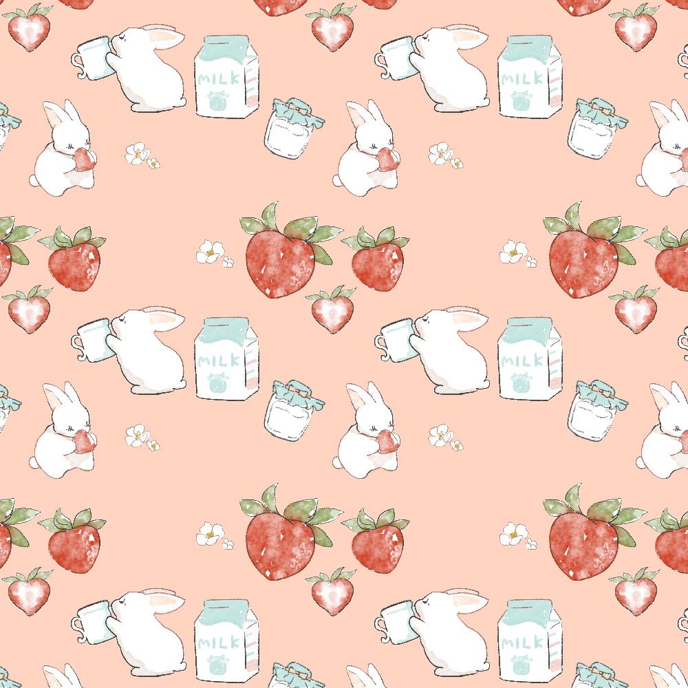 🍓🥛🐇
#イラスト
#illustration