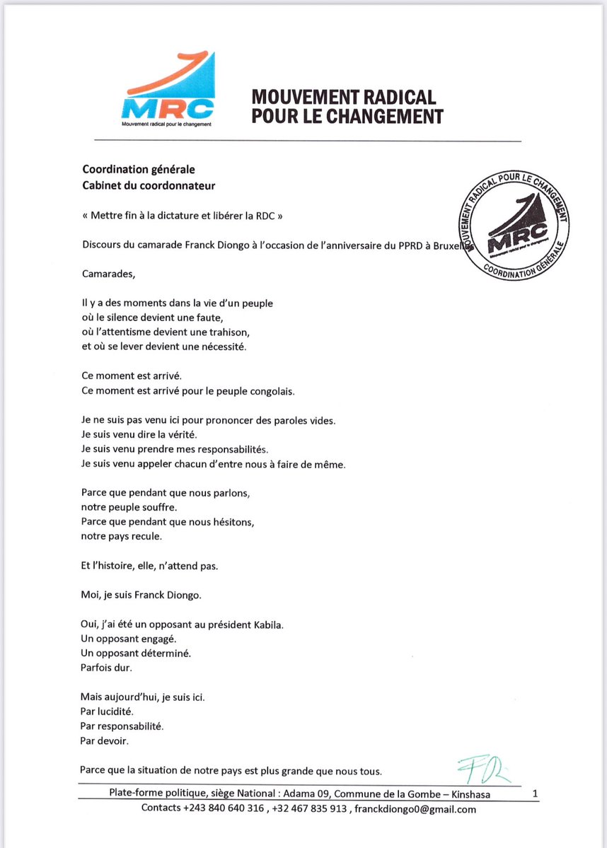 Franck Diongo officiel tweet media