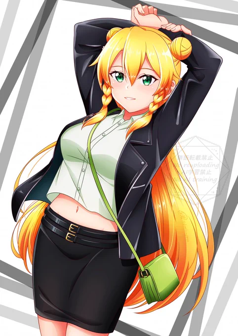 ライダースジャケットのリーファちゃん～! #SAO