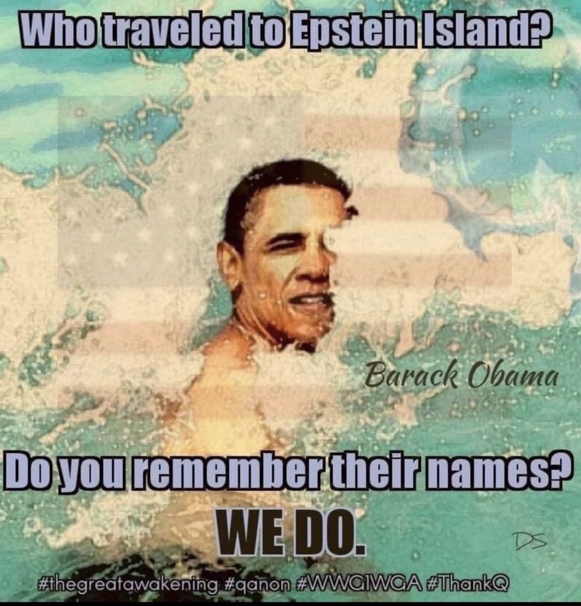 tampathalyn17's tweet photo. Who #traveled to #EpsteinIsland? 🏝️
#BarrySoetoro aka #BarackObama https://t.co/Lc7jioNUhK