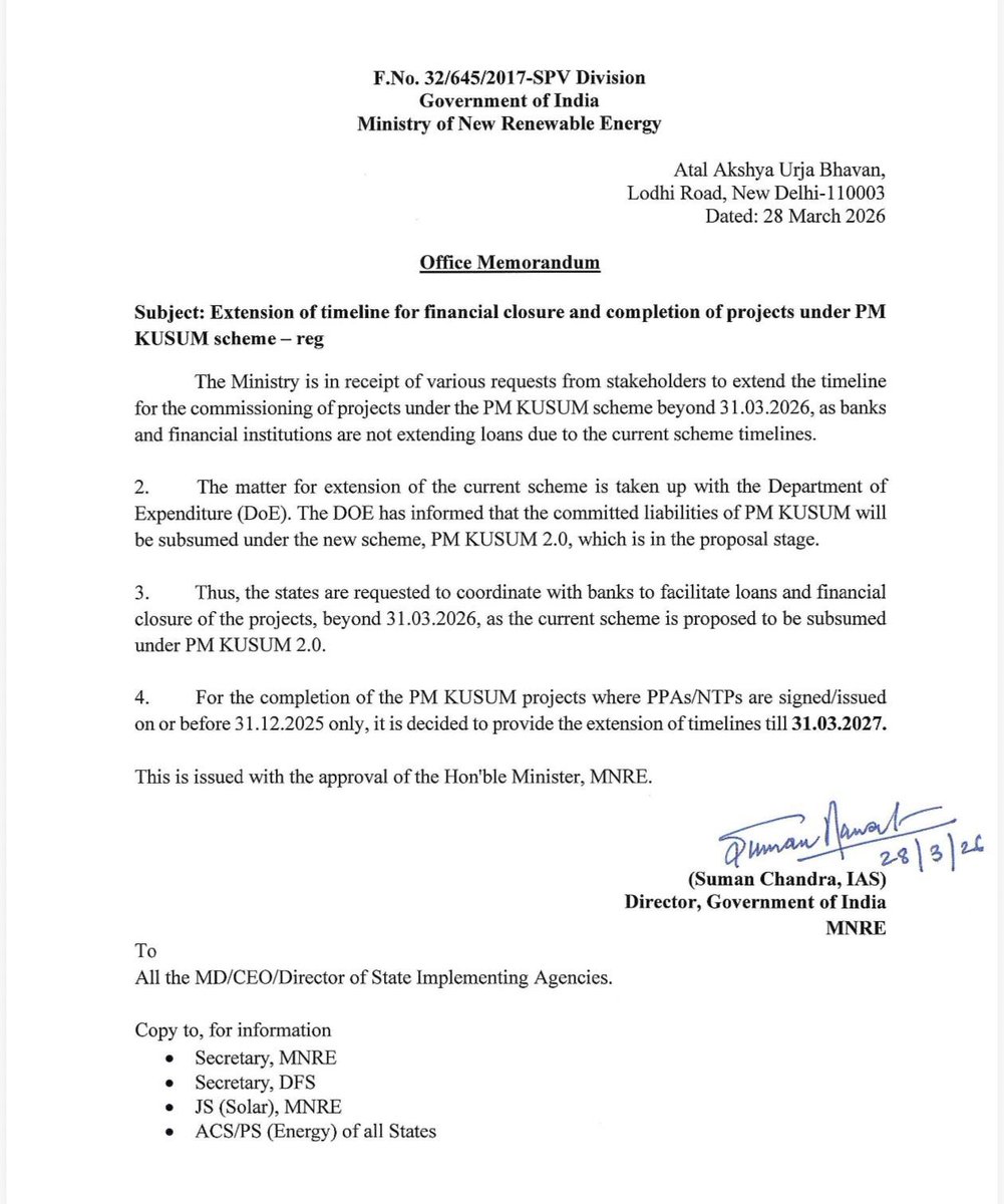 Ministry of New and Renewable Energy (MNRE) tweet media