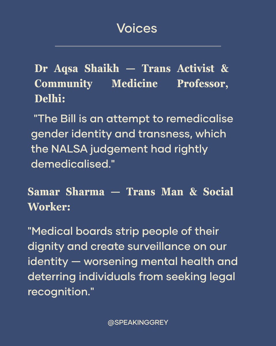 speakinggrey's tweet photo. And while it's being framed as protection, what it actually does is hand the state the power to decide who is "transgender enough" to deserve rights. For trans, non-binary, and gender-fluid people, this isn't abstract policy. It's chronic anxiety about legal status. https://t.co/Vlx1KyWqYI
