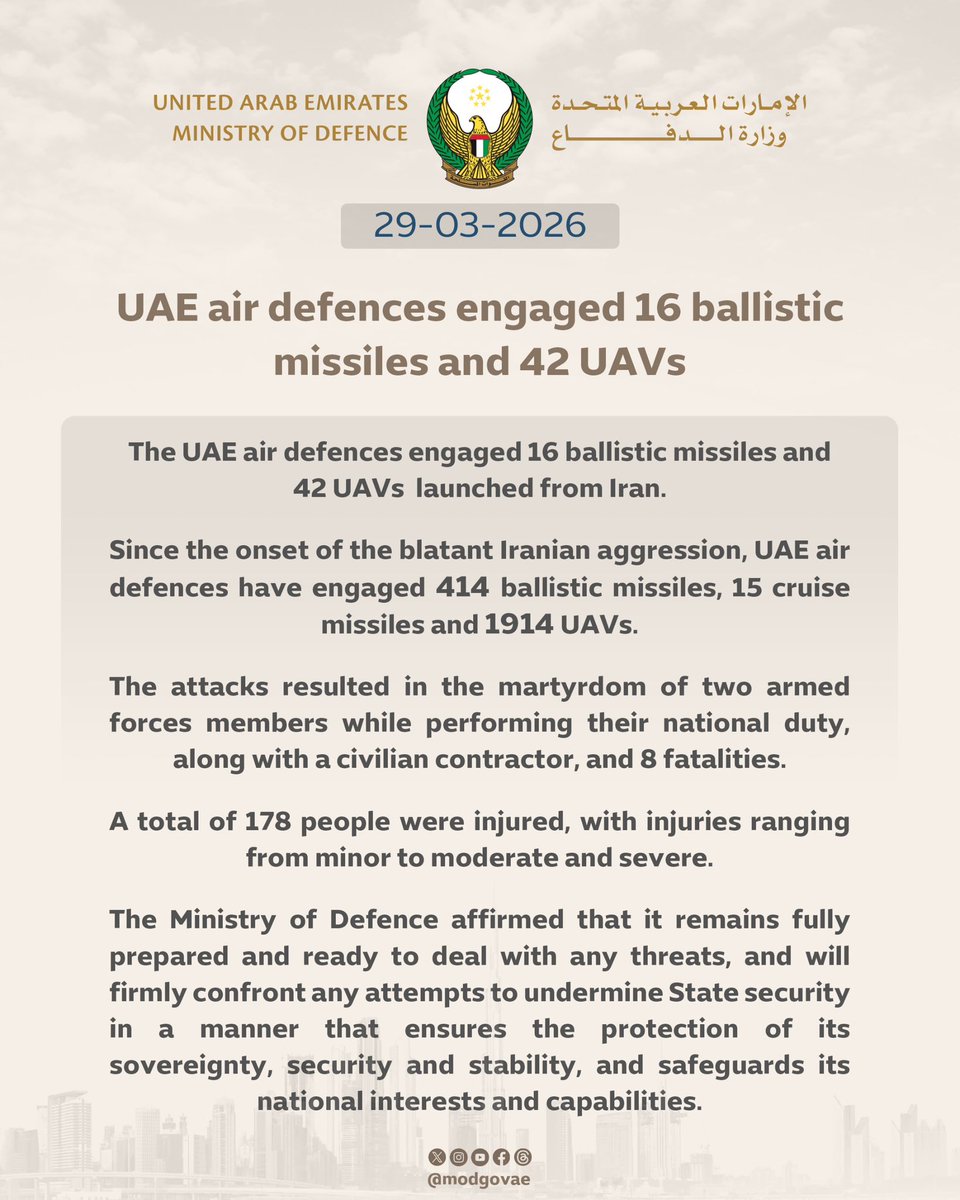 وزارة الدفاع |MOD UAE tweet media