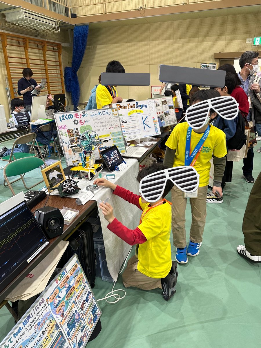 yamiky2015's tweet photo. Coolest Projects Japan から帰ってきました🐢

気の合う仲間に出会えて、とても楽しかったそうです。やはり、子供どうし、という所が良いみたいです🌟

すごい作品ばかりで、刺激を受け世界が広がったと思います。この様な機会を頂き、有難うございました🌈 https://t.co/fUh7pc4yeR