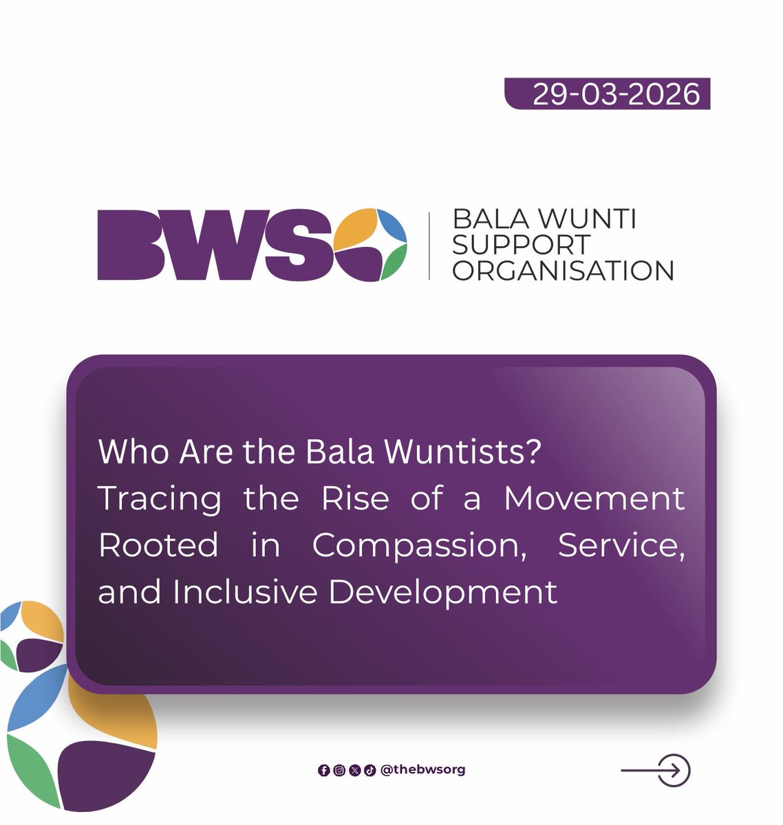 Bala Wunti Support Organisation tweet media