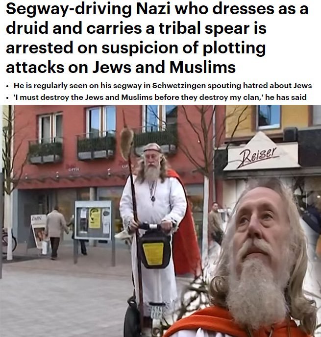 "Segway-driving nazi druid" is my favorite class to play in RPG video games