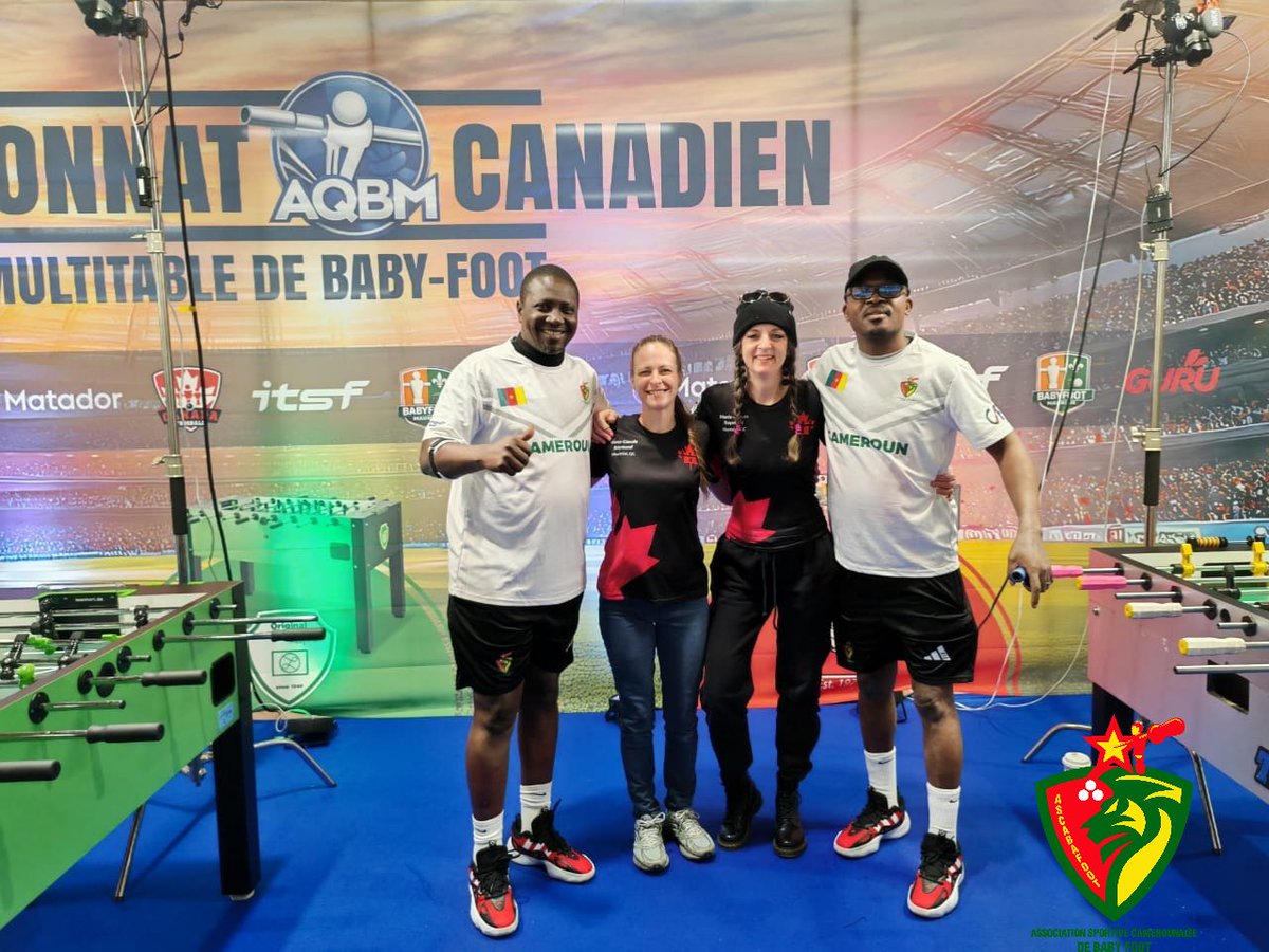 ascabafoot's tweet photo. 🇨🇦🇨🇲❤️ L'aventure se poursuit de plus belle au Canada avec nos deux athlètes. Le Baby-foot prend ses marques parmi les sports au Cameroun. https://t.co/QHxeo3bjLK