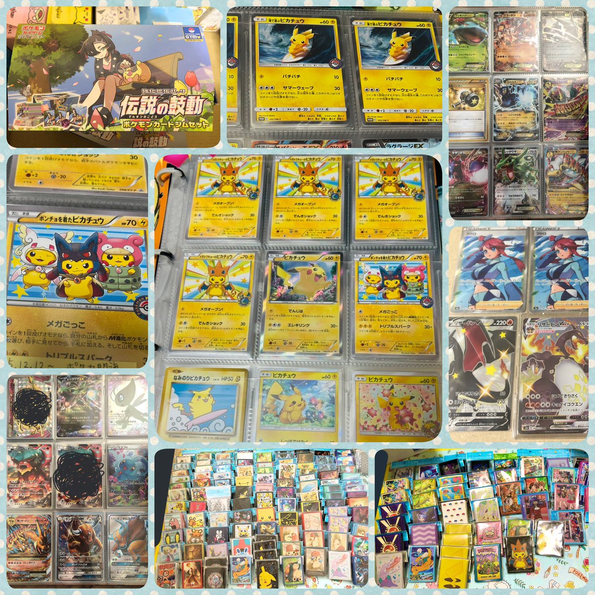 pokemon_sekai's tweet photo. 楽しかったねぇ~昔はちょっとずつ自引きで集めてちょっとずつ周辺グッズもポケセンで買って抽選にも当たったりして。ぬいぐるみもゲームも思い出いっぱい
カメラロール見てるだけで泣けてくる~🥲ピカチュウのプロも欲しくて毎日通った日々もあったね~あの頃は平和だったね~。 https://t.co/HsKZEEBnWU
