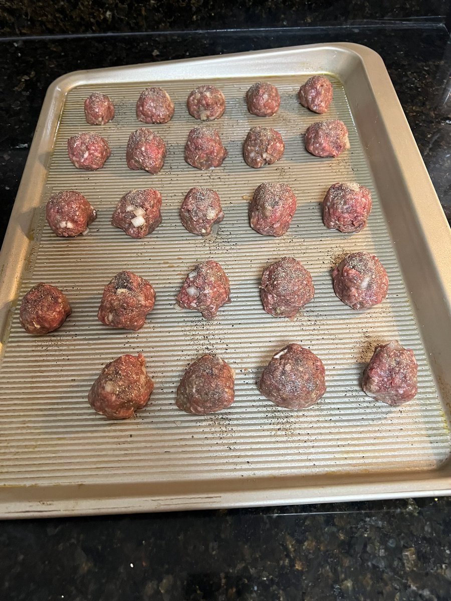 christinekight's tweet image. Bison balls of goodness about to go in the oven 😋
#EatRealFood #KETO #MAHA