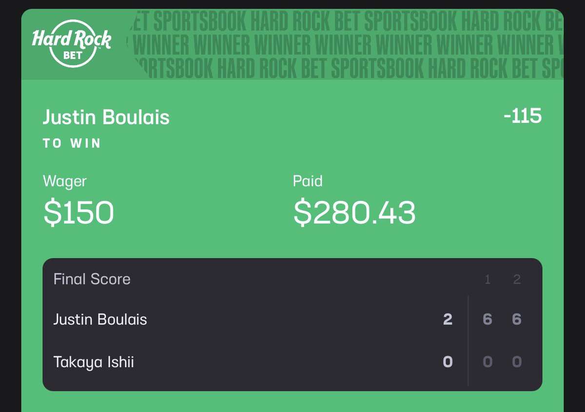 007bid's tweet photo. CRAZY tennis arbitrage bet I caught last night using @OddsJam !

one of my highest tennis arbitrage plays I’ve gotten. ( last bet slip posted in comments )

Total stake: $551.63

Payout: $805.77

Profit: $254.14

7 day free trial of @OddsJam + 35% off first month: https://t.co/iNCxfLVnGG code: “007bid”