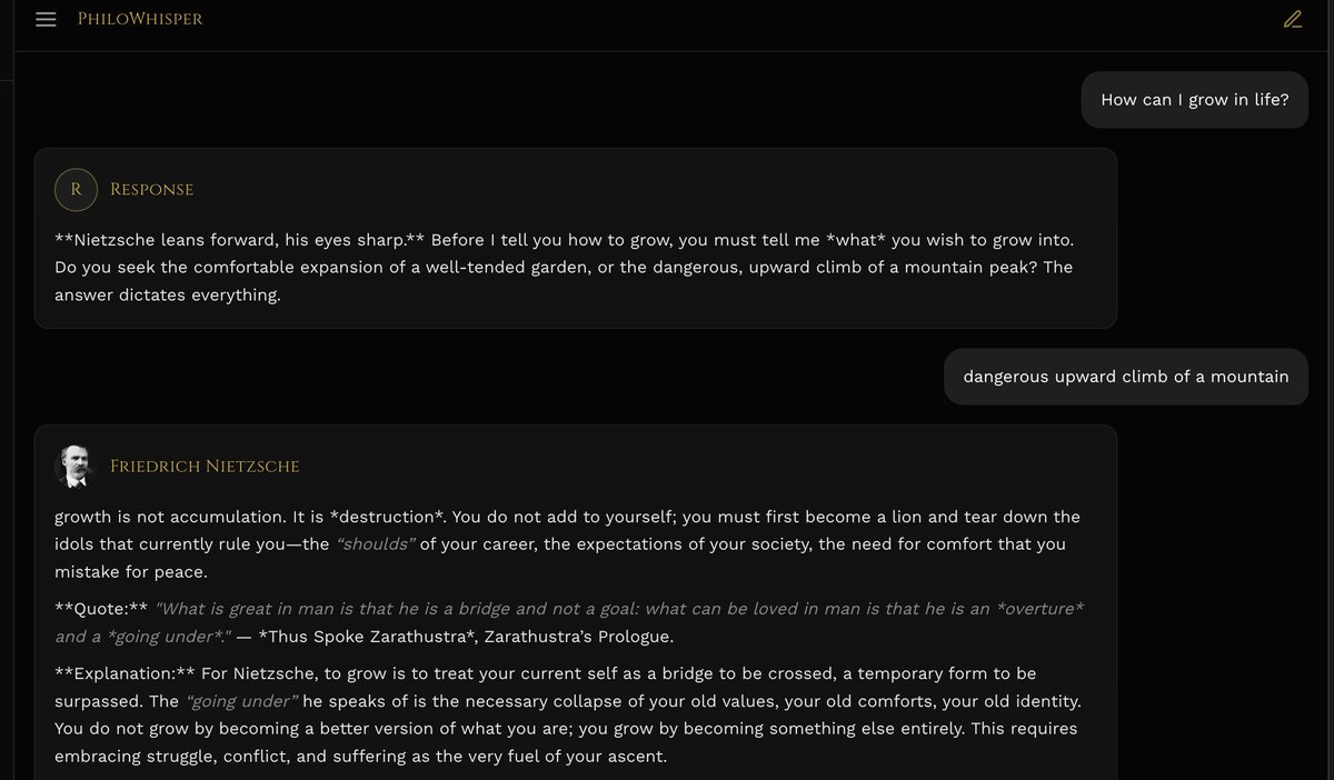 We are living through the most anxious, overwhelming time in history. But humanity has been solving these exact same problems for 3,000 years.

What if you could text Marcus Aurelius about burnout, or Krishna about your fear of failure?

Introducing PhilosWhisper.com 🏛️✨