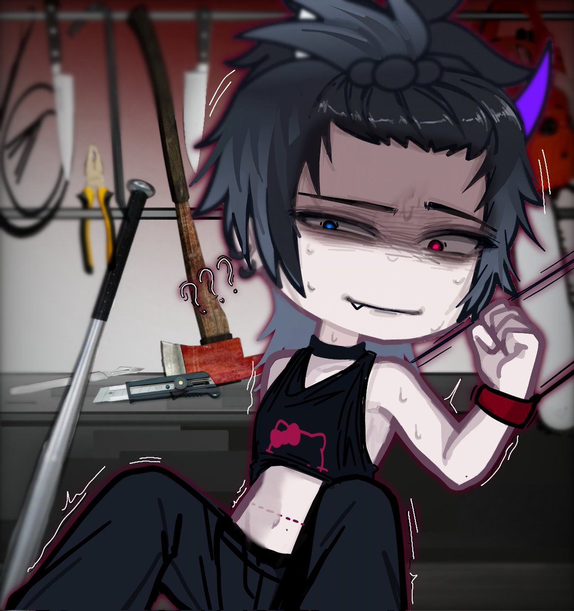 congchuiachai's tweet image. 🔪🍴🍽️ #devil #gacha