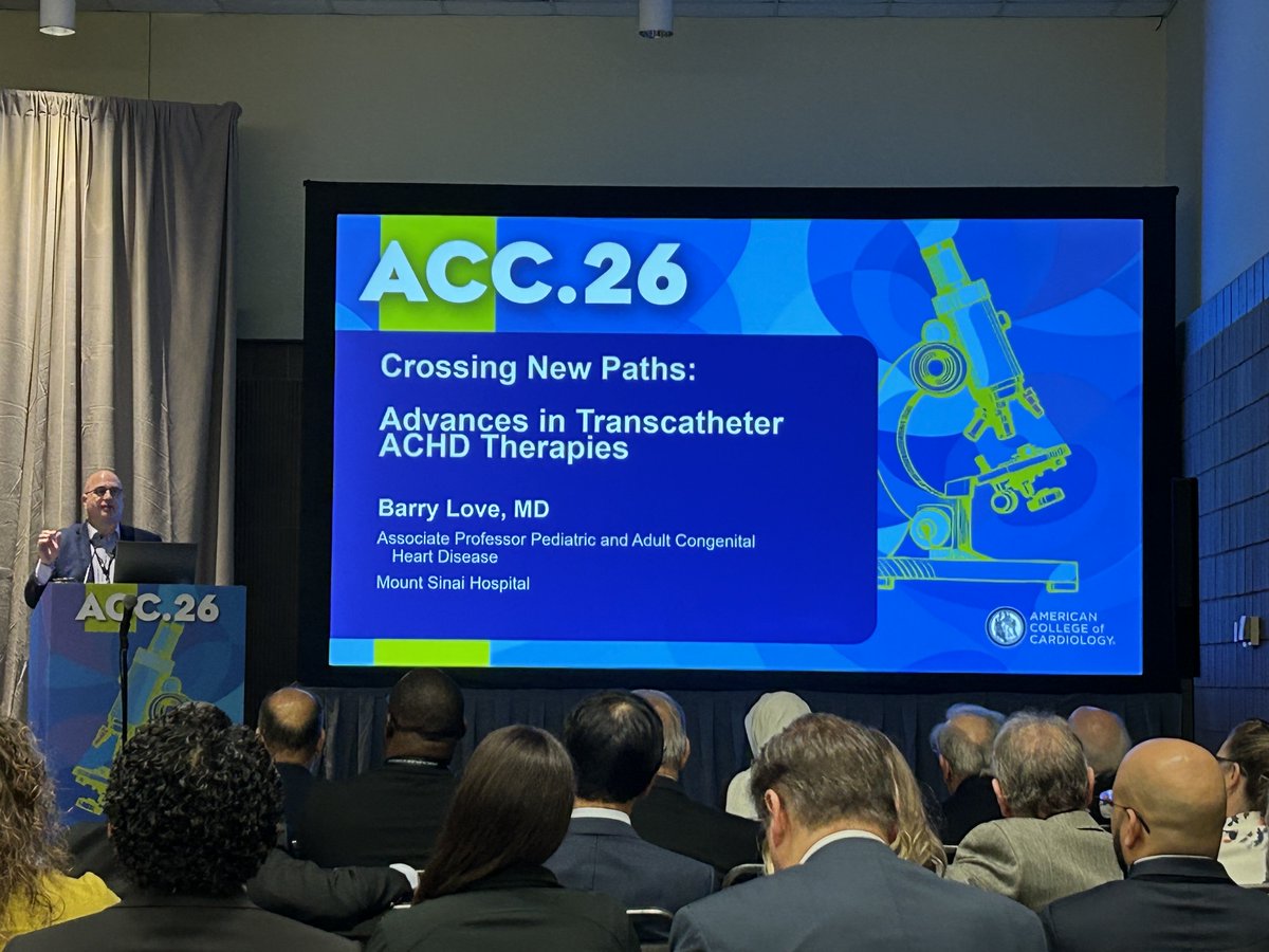 AliZaidiMD's tweet image. Dr Barry Love in the house talking about Advances in Transcatheter ACHD therapies at ⁦@ACCinTouch⁩ #ACC26 in #NOLA ⁦@MountSinaiPeds⁩ ⁦@MountSinaiNYC⁩ ⁦@MountSinaiHeart⁩ #ACHD #CHD