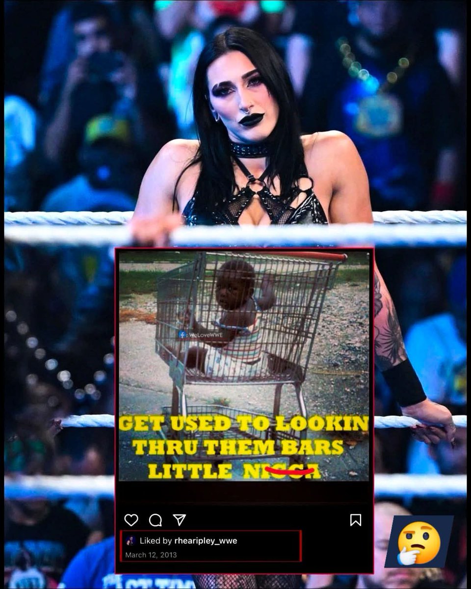 ThePowerslam_'s tweet photo. @iamtylertnt Ask her about this Racist post!! #PullRipleyfromWrestleMania #FireRhea #WrestleMania https://t.co/TfgDgjuiiQ