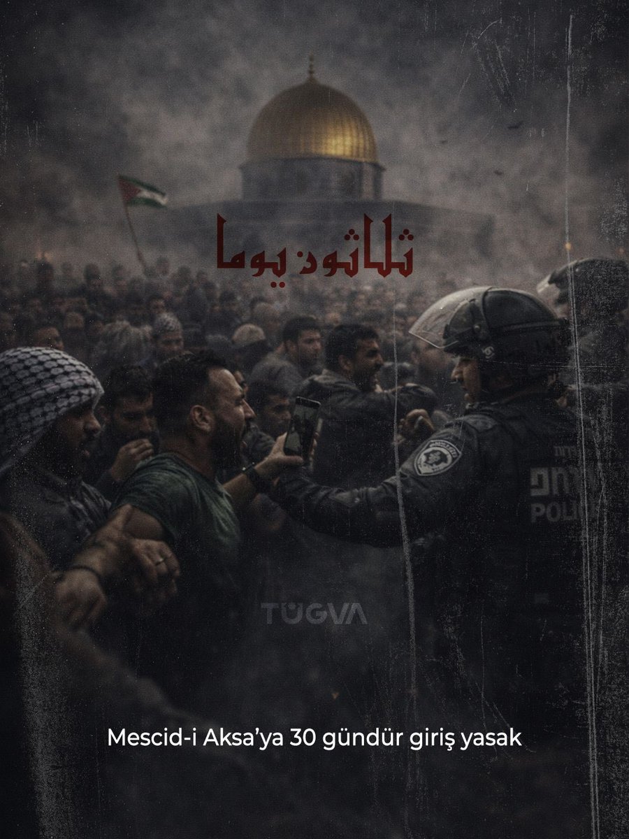 İşgalci İsrail, 28 Şubat’tan bu yana Mescid-i Aksa’yı kapalı tutuyor.
Bu bir yasak değil, korkaklık tezahürüdür. 🇵🇸