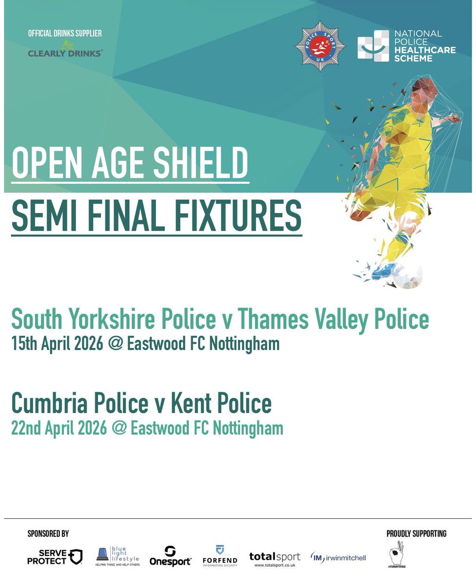 PSUKMenFootball's tweet photo. Good luck to our @NPHS999 @PSUKMenFootball Open Age Shield semi finalists 

@syptweet @ThamesVP @CumbriaPoliceFC @kent_police 

@Onesport @serveandprotect @irwinmitchell @totalsportnorth https://t.co/WJJbcdmKfv
