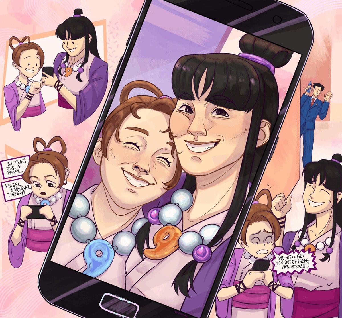 aa spring swap sharing time has finally arrived!!! here's my piece for jamrockjammin on tumblr!!
#aceattorney