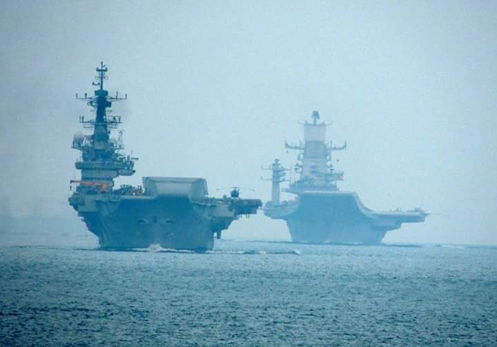 INS Viraat with INS Vikramaditya, from not so long ago!