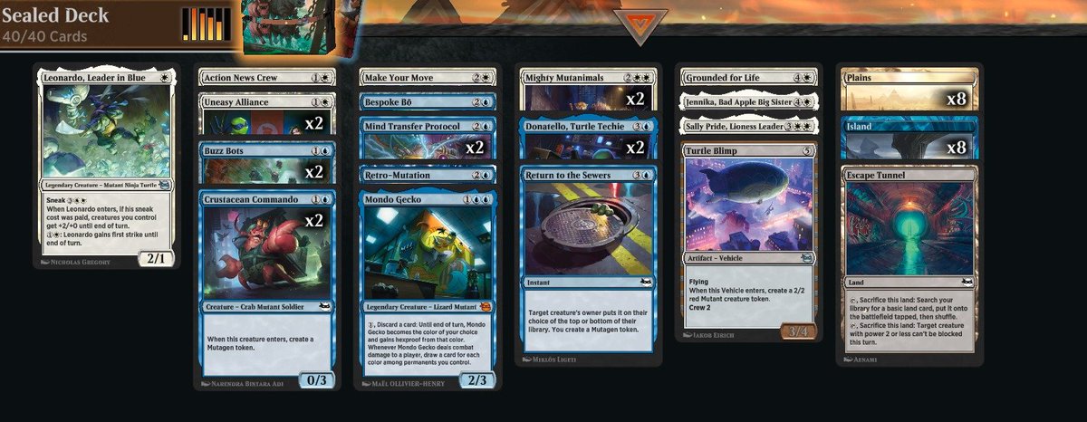 MagicChristian3's tweet photo. Qualifier weekend day 2:

Meh. I had some nice bombs, but the average card in my pool was really weak. UW isn't really a thing in this format. Drew pretty poor and tbh played pretty poorly. Time to test historic @fireshoes https://t.co/fYi2zGXiy1
