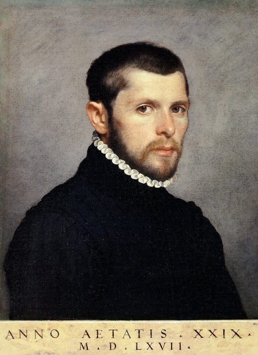 lagranarmada's tweet photo. Francisco Arias de Bobadilla participó en el socorro de Middelburg en 1572, en la conquista del reino de Portugal en 1582 y en la toma de la isla Tercera en 1583.
Fue Maestre de Campo General en la Gran Armada de 1588 y es uno de los personajes de «La ilustre fregona» de Cervantes.
Yo he escrito este tuit. Cada uno, con sus capacidades. 

Imagen: Retrato de un hombre. Giovanni Battista Moroni. Accademia Carrara de Bérgamo.