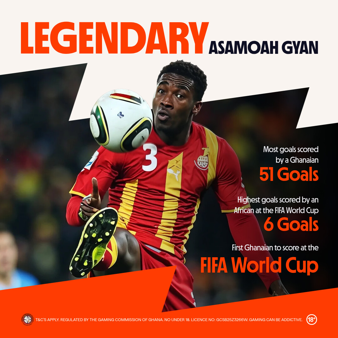 A true Ghanaian football icon🔝

From spearheading the Black Stars’ attack to etching his name into World Cup history, Asamoah Gyan has built a legacy that continues to inspire many.