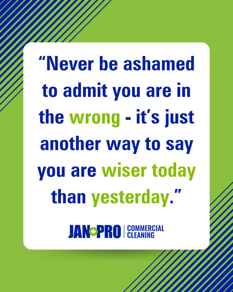 Growth requires humility. The most successful leaders and business owners understand that progress isn’t about being perfect, it’s about being willing to learn. It shows accountability, professionalism, and a commitment to excellence.