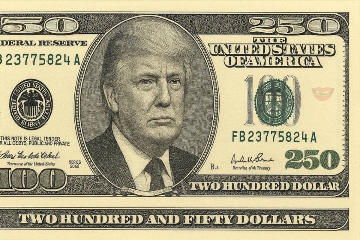 Breaking News📢
President Donald Trump has officially proposed the idea of placing his face on a new $250 bill.