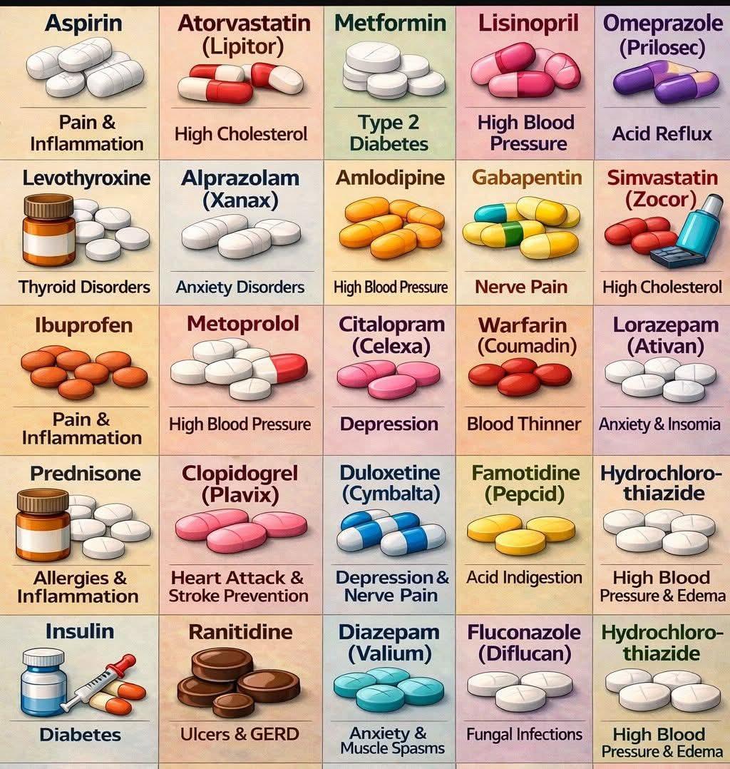 Shohan_Tech_AI's tweet photo. Common Medicines and Their Uses in Daily Life. https://t.co/BQJLrad9M1