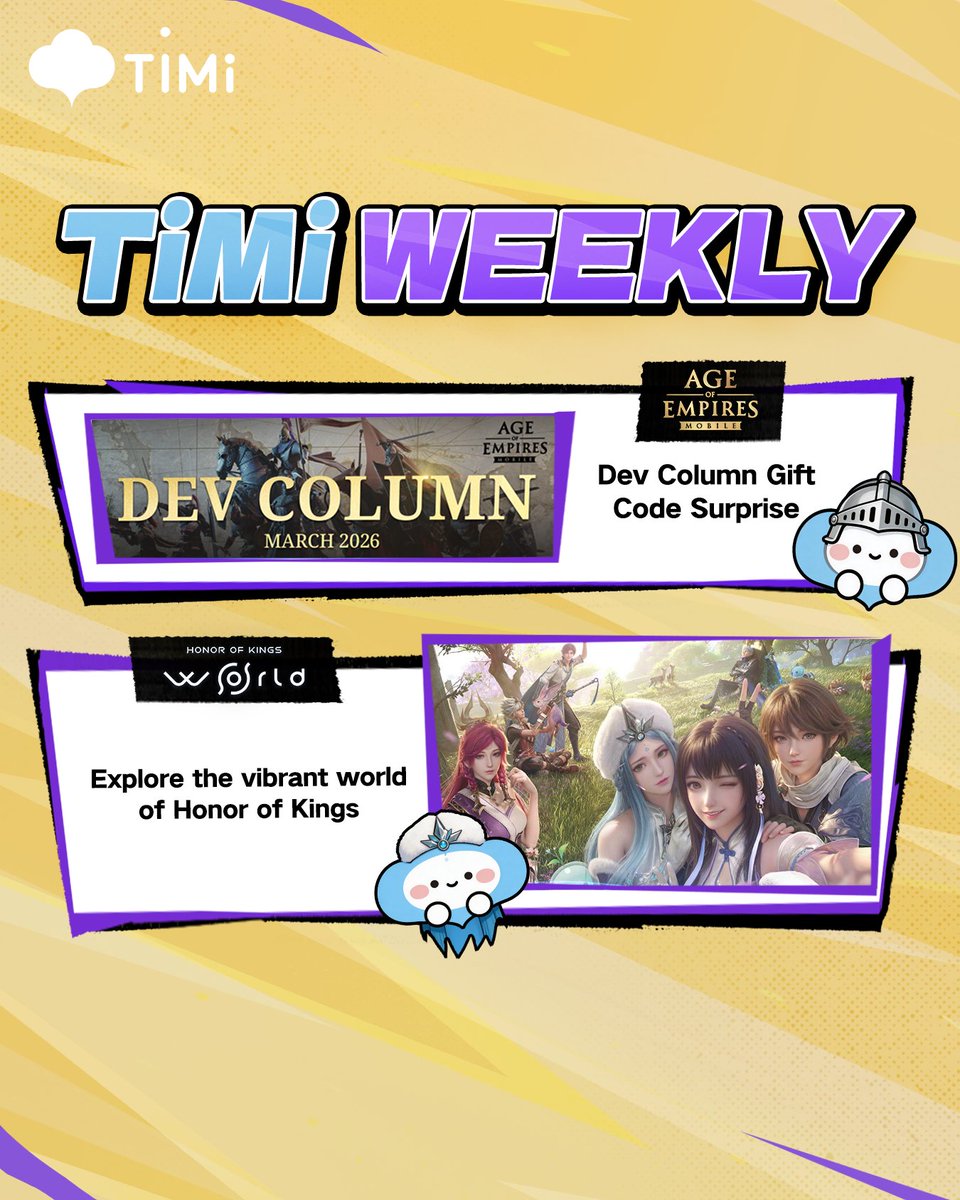 timistudios's tweet photo. TiMi Weekly Drop is here! 🔥
This week’s best moments + hottest updates ✨
Bigger things incoming… stay locked in 👀
#TiMiStudios #HonorofKings #AOV #DeltaForce #CODM #AOEM #GamingVibes #GamingCommunity https://t.co/BkygRTuGl2