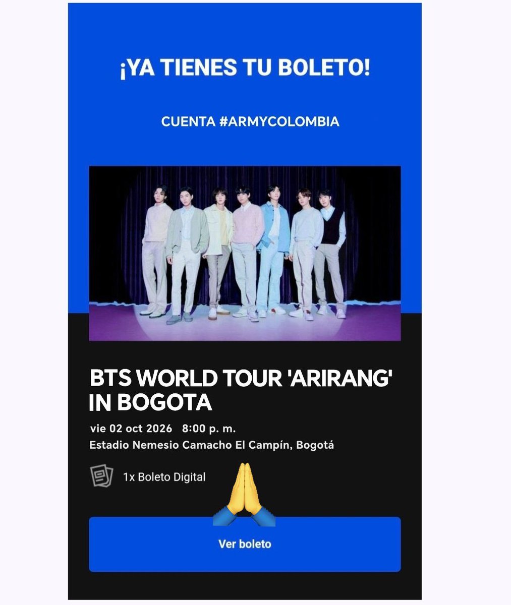 sara VERÁ A BTS tweet media