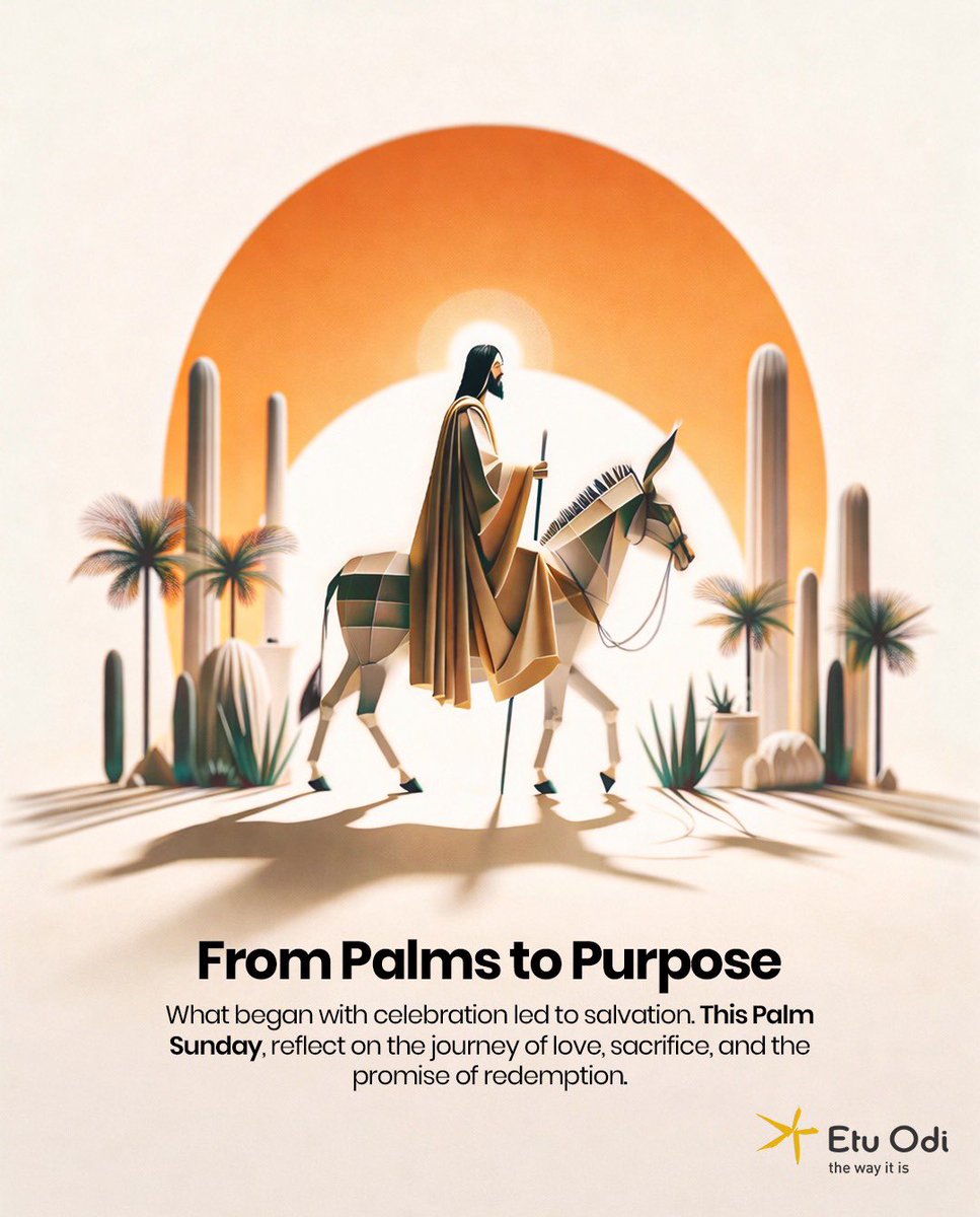Etu_Odi's tweet photo. He entered in peace, not power. That is the message. Let humility guide your journey today.

#etuodicommunications #palmsunday #lent https://t.co/B6nNrHRKVG
