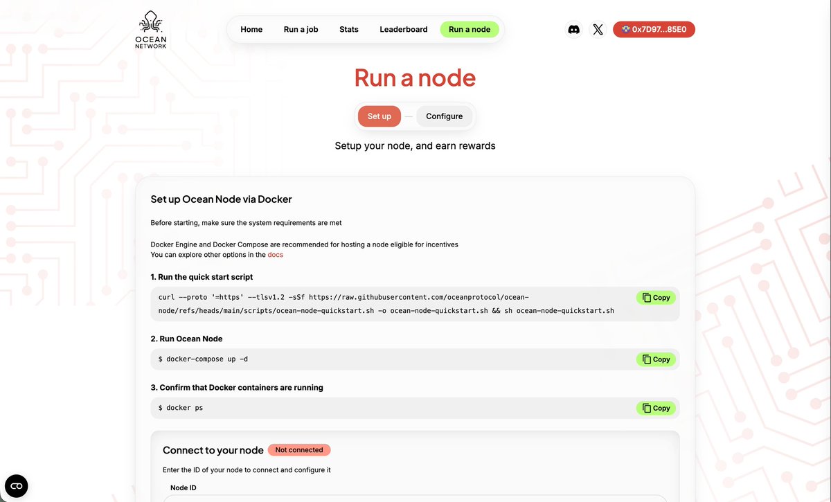 LewrisSpark's tweet photo. If you’ve got idle compute, Ocean Nodes are worth looking at.

Connect your node, run jobs, monitor performance, and earn based on real usage. https://t.co/zkAo7s9S63