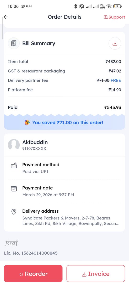 Akibuddin13's tweet photo. @zomatocare @zomato what is this the restorent bill doesn't added gst then why zomato added gst and I had paid this if they don't send the bill I could not able to find this hidden charges https://t.co/cNhmsV36ub