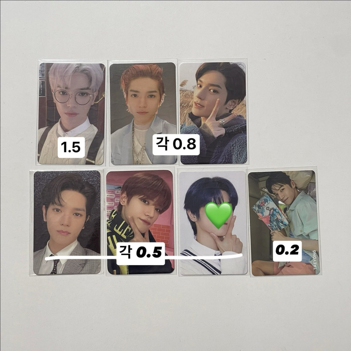 hfenaj's tweet photo. nct 엔시티 nct127 엔시티127 쟈니 유타 태용 도영 재현 정우 마크 해찬 양도 johnny yuta taeyong doyoung jaehyun jungwoo mark haechan wts

✅ 1.0 이상 거래
✅배송비 (=<200g) + 0.2 https://t.co/r9FJG6SvN2