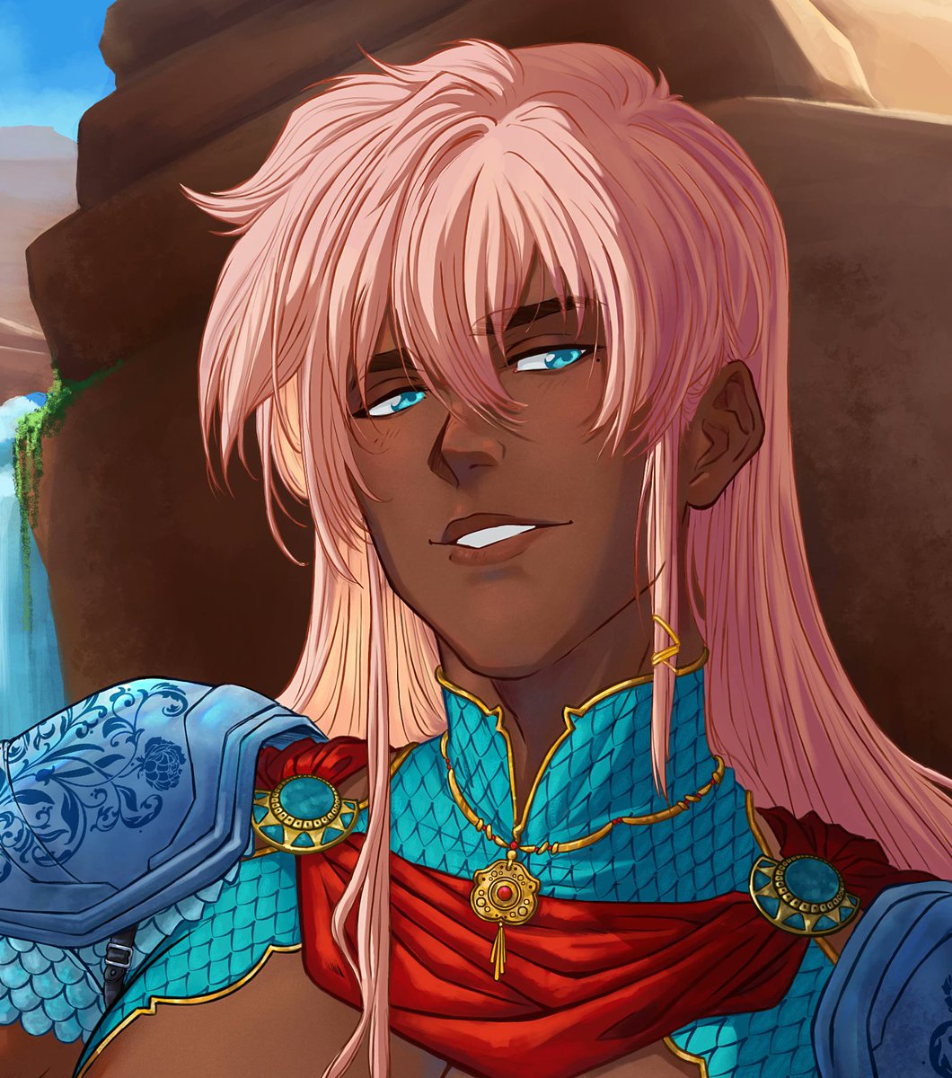 🔞-ish | My OC, Khale,wearing a super practical an empowered armor #ocart #illustration #art