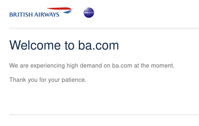 ioexceptional's tweet photo. @British_Airways guys, this is daily and has been the case for months. 

I'm literally trying to give you money directly without a middleman and it's becoming more hassle than it's worth https://t.co/26LkWhekuw