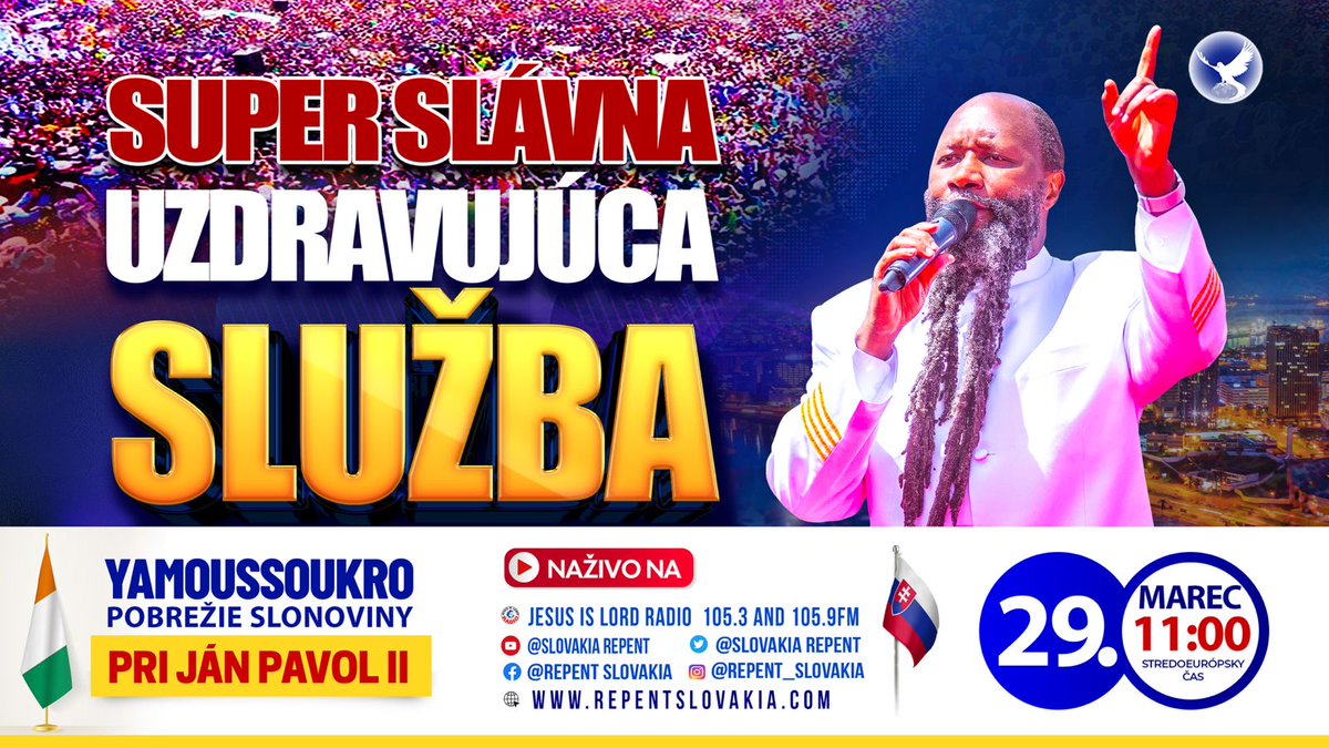 Jozefkaso99's tweet photo. #MiraclesInIvoryCoast
@repentSlovakia
🇸🇰🇸🇰🇸🇰🔥🇸🇰🔥🇸🇰🔥🇸🇰🔥🇸🇰🔥
MESIÁŠ PRICHÁDZA!!!
MIRACLES OF THE LORD IN THE CHURCH OF REPENTANCE AND HOLINESS, HALLELUJAH!
🌧💐🌧💐🌧💐🌧💐🌧💐 https://t.co/uxQfNA4Mfc