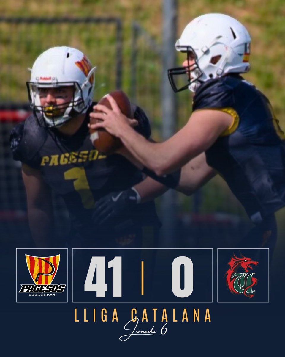 FCFAtwi's tweet photo. ⚡ RESULTATS ⚡

🏆 #LCFA
🏈 Jornada 6

@bcnpagesos 🆚 @Uroloki
🏟️ CEM Teixonera (Barcelona)

#FCFA #FutbolAmericà #americanfootball @UFECcat @esportcat https://t.co/MVTupDrUfp