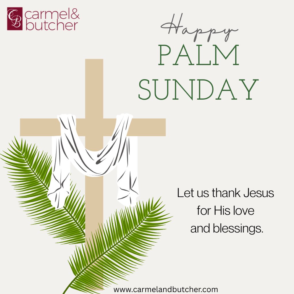 #carmelandbutcher #palmsunday #culture #lifestyle #holyweek