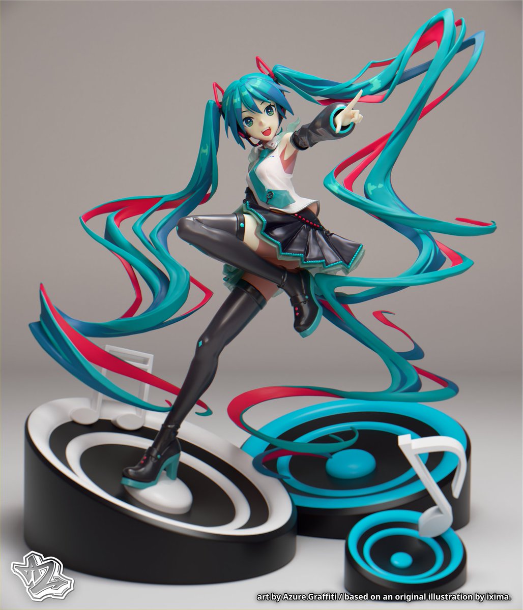 Zeiji_K's tweet image. Render of the Karakuri Spirit Miku V4X version
#初音ミク #3dprint #blender