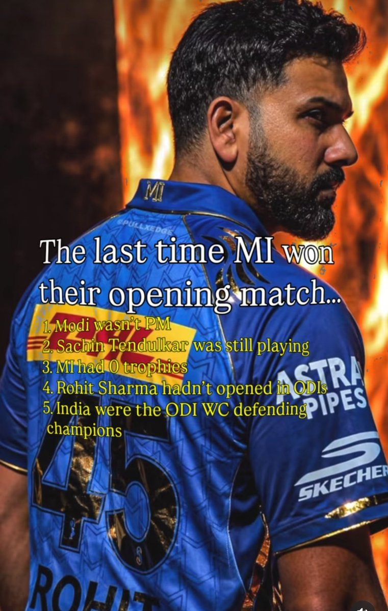 145Raj's tweet photo. 🚨 Match Day Prediction 🚨

Today’s clash: #MIvsKKR 🔥

MI's Opening Match Losing Streak ends TODAY 💯
Backing Mumbai Indians to dominate and win this #OneSided 💪🔥

#IPL2026 #IPL2026Predictions #MumbaiIndians #KKR #IPL #CricketTwitter #MatchDay #MIWin
@IPL @BCCI @ICC @mipaltan https://t.co/uGqkjpRvEz