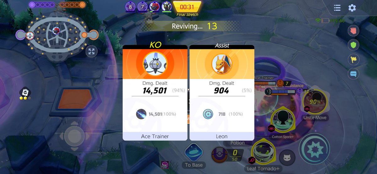 pitschio's tweet photo. Really for an Ace trainer in Solo Challenger? 14k of damage? 
What is this @PokemonUnite 

Make it make sense. https://t.co/b9USPRaO79