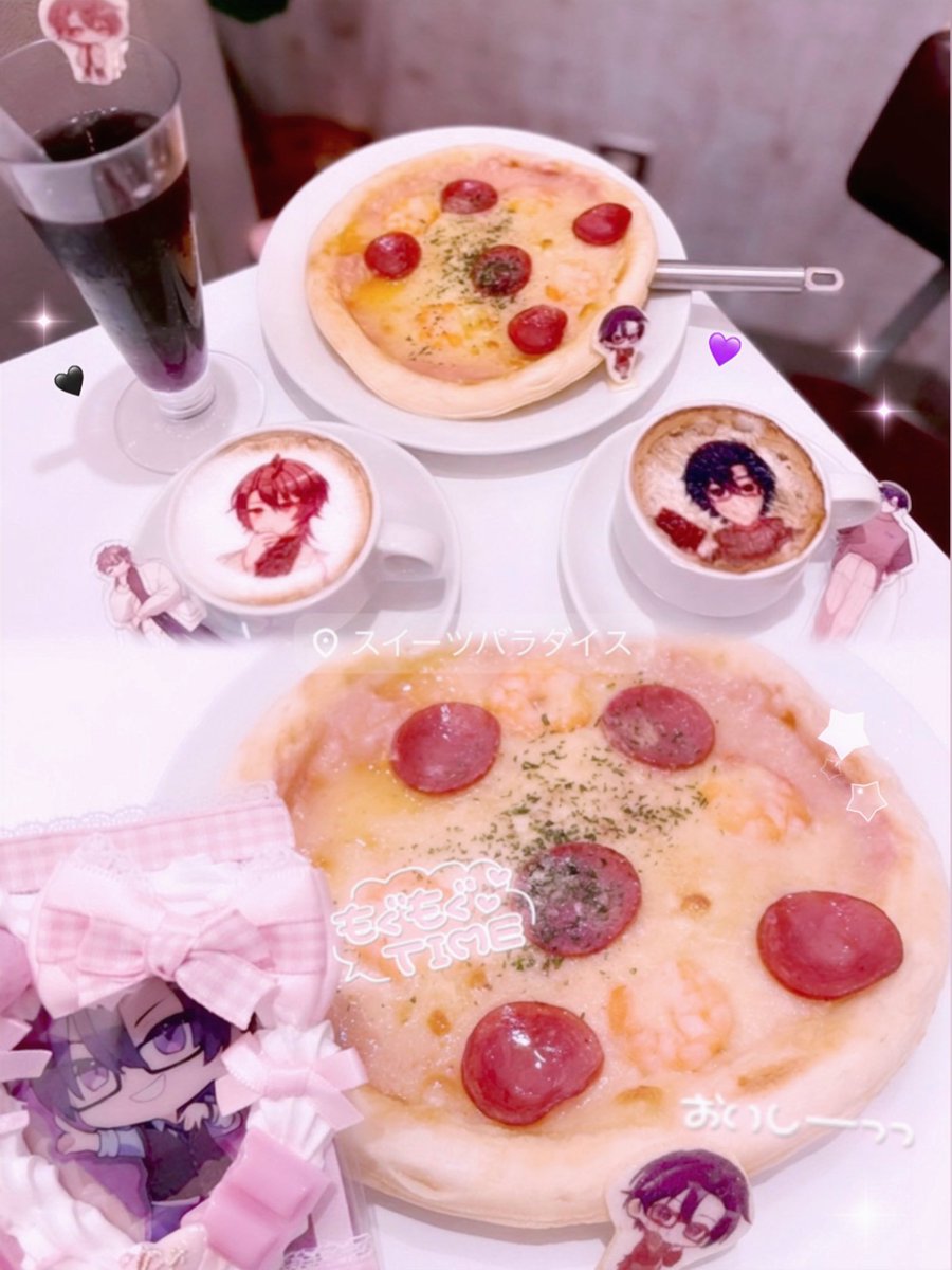 mofukun_1O14's tweet photo. もふくんこんばんは♥︎
今日はスイパラコラボに行ってきました꒰ᐡɞ̴̶̷ ·̫ ɞ̴̶̷ᐡ꒱ᶻᙆz もふくんのピザもちもちで美味しかったです🍕💕大好きなピザを食べて大好きなもふくんに会えて幸せでした^ᴗ ·̫ ᴗ^🎀✩ やっぱりこのもふくん最高にかっこいいです👶🏻🔝💜
 #からぴち  #からぴちスイパラ第2弾 https://t.co/JBeeZrtZIn