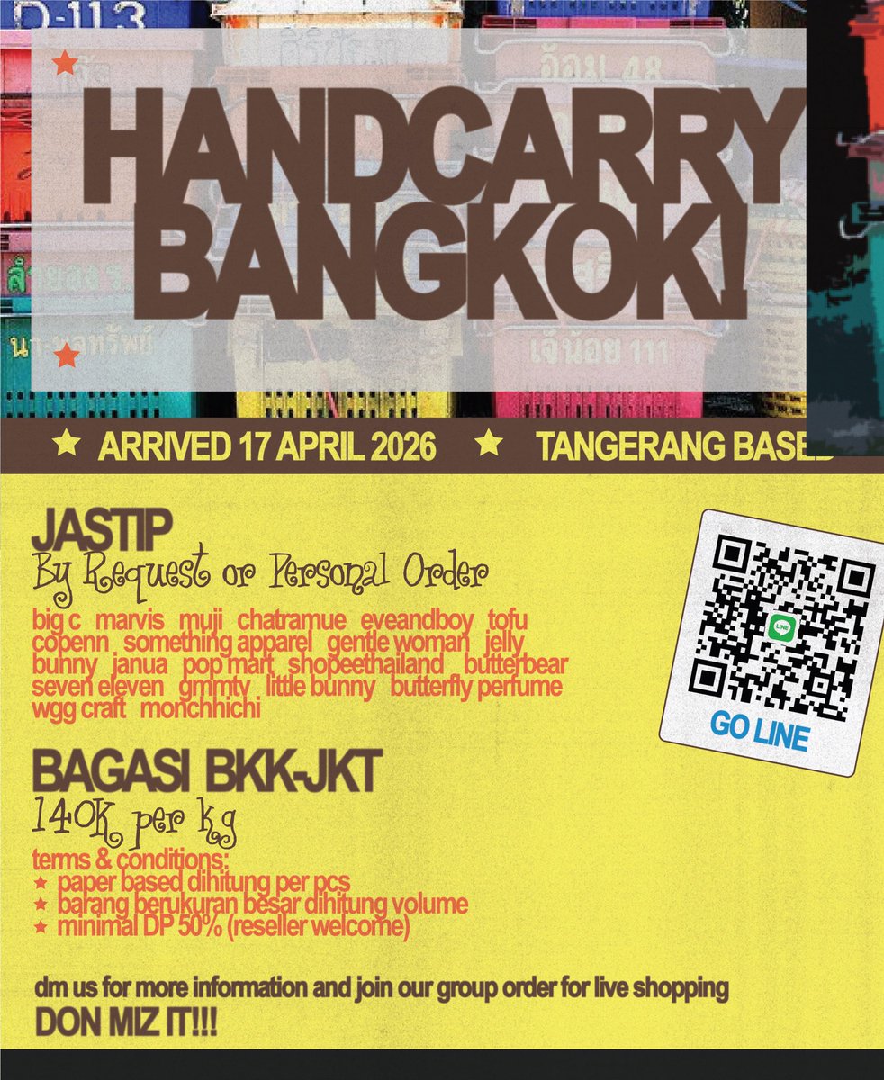 Jastip BKK 13-17 Apr tweet media