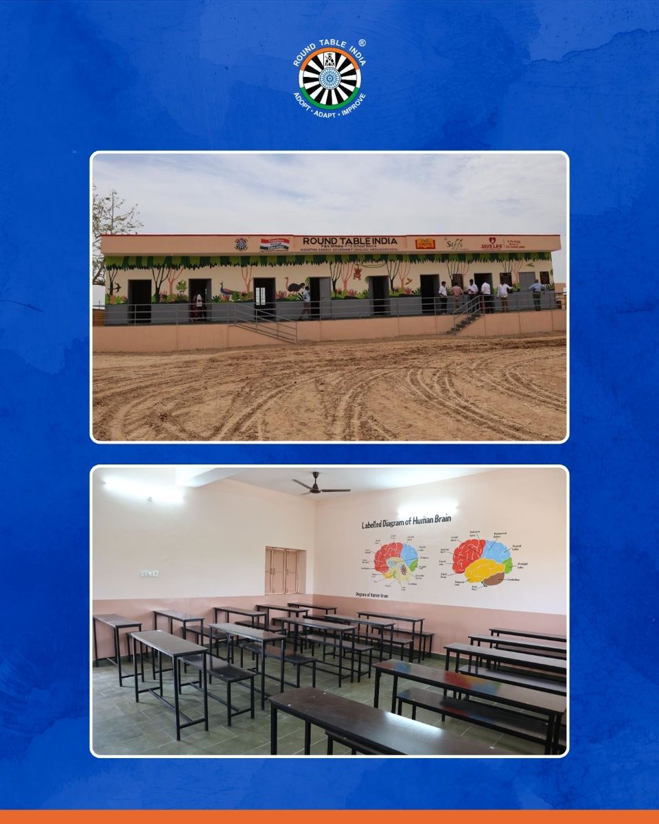 roundtableindia's tweet photo. Through Freedom Through Education, Round Table India is not just rebuilding schools, it’s rebuilding belief in what every child deserves. ✨

#roundtableindia #freedomthrougheducation #educationforall #buildingschools #schooltransformation #socialimpactindia #ngoindia #empoweringstudents #classroomsforchange #educationmatters #communityimpact #futurethrougheducation #studentsfirst #nationbuilding #educationngo